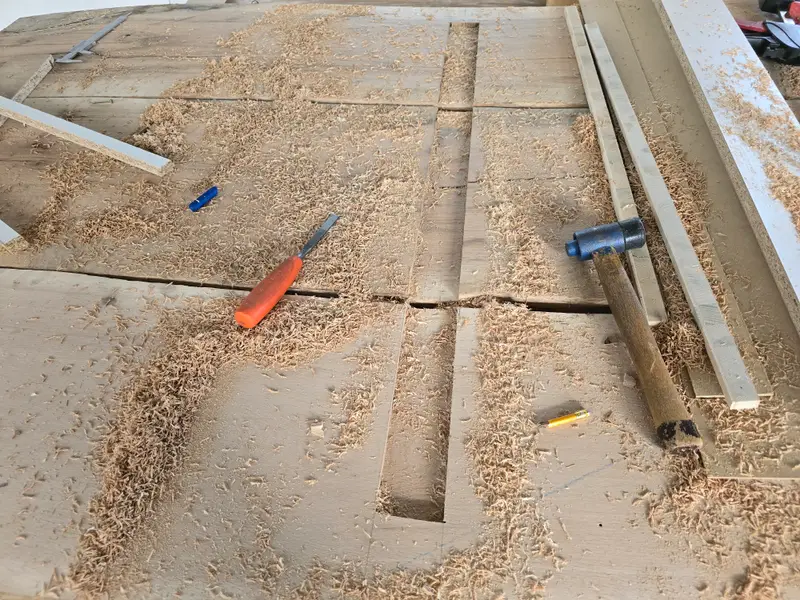 Corner table, in the making, photo 5